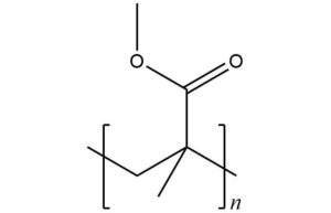 Structural diagram of polymethyl methacrylate (PMMA)