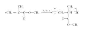 Reaction equation for preparing PMMA microspheres
